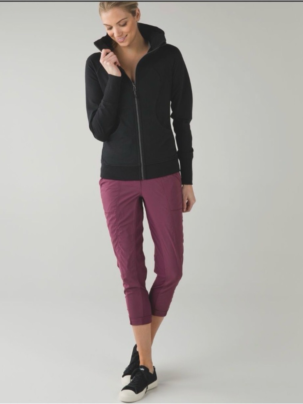 lululemon athletica Black Scuba Hoodie-Vintage